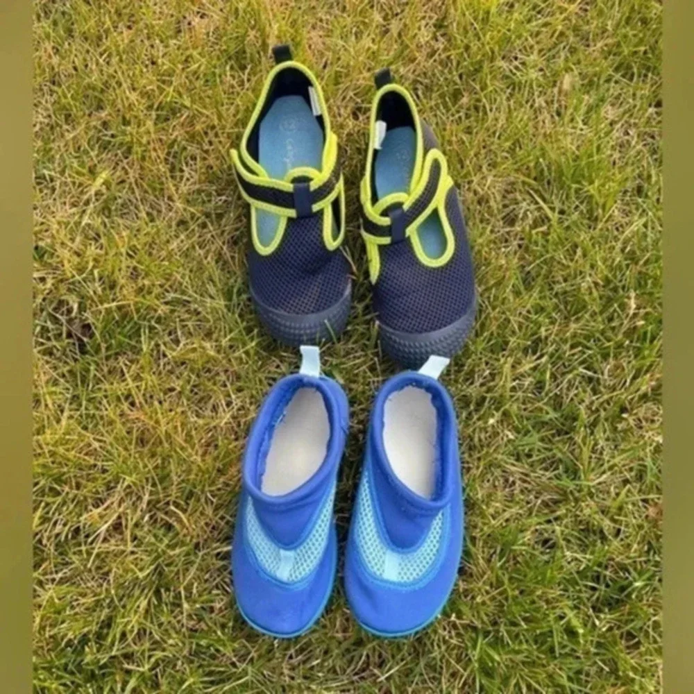 2 Pairs Of Kids Water Shoes Size 12 And Size 9 GUC